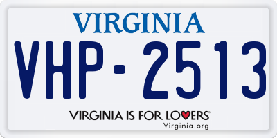 VA license plate VHP2513