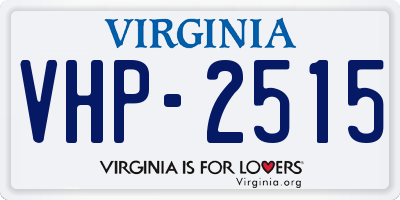 VA license plate VHP2515
