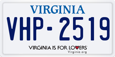 VA license plate VHP2519