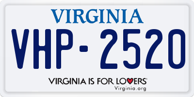 VA license plate VHP2520