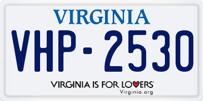 VA license plate VHP2530