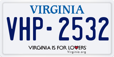 VA license plate VHP2532