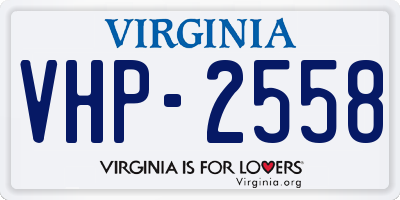 VA license plate VHP2558