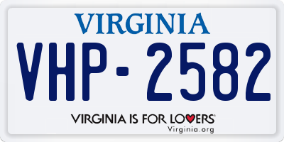 VA license plate VHP2582