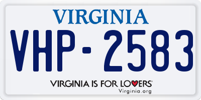 VA license plate VHP2583