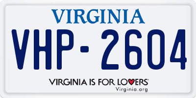 VA license plate VHP2604