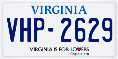 VA license plate VHP2629