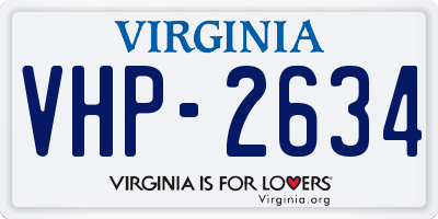 VA license plate VHP2634