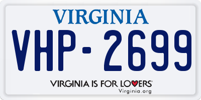 VA license plate VHP2699