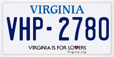 VA license plate VHP2780