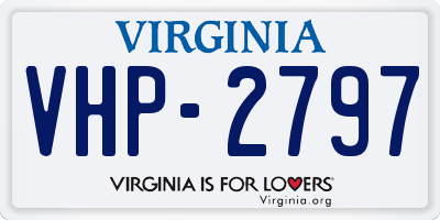 VA license plate VHP2797