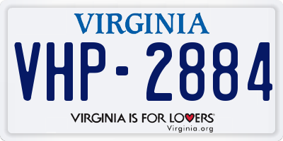 VA license plate VHP2884