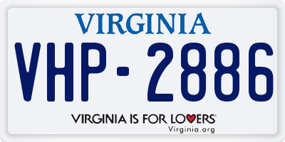 VA license plate VHP2886