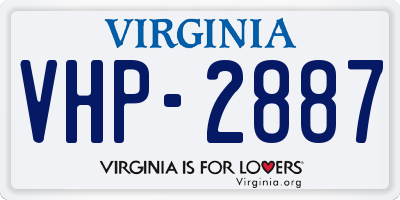 VA license plate VHP2887