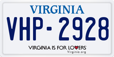 VA license plate VHP2928