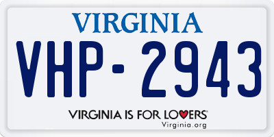 VA license plate VHP2943