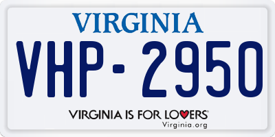 VA license plate VHP2950