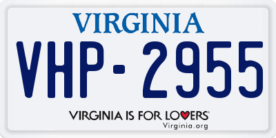 VA license plate VHP2955