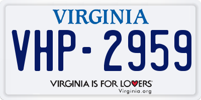 VA license plate VHP2959