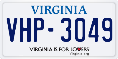VA license plate VHP3049