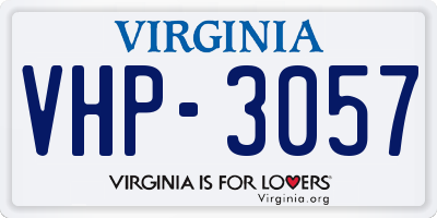 VA license plate VHP3057