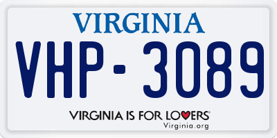 VA license plate VHP3089