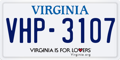 VA license plate VHP3107