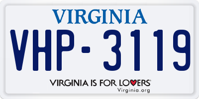 VA license plate VHP3119