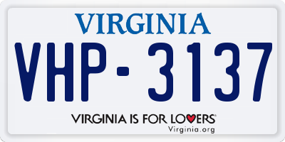 VA license plate VHP3137