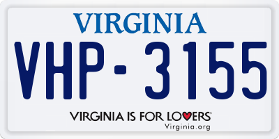 VA license plate VHP3155