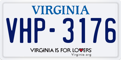 VA license plate VHP3176
