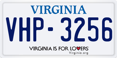 VA license plate VHP3256
