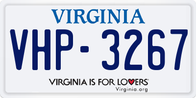 VA license plate VHP3267