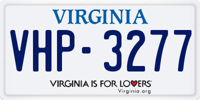 VA license plate VHP3277