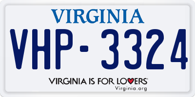 VA license plate VHP3324
