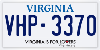 VA license plate VHP3370