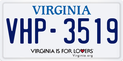 VA license plate VHP3519