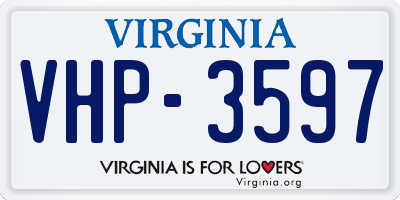 VA license plate VHP3597