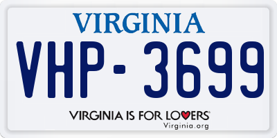 VA license plate VHP3699