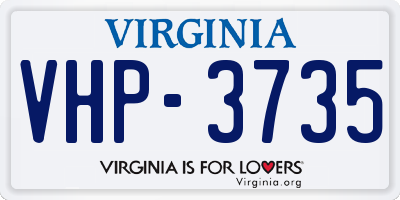 VA license plate VHP3735