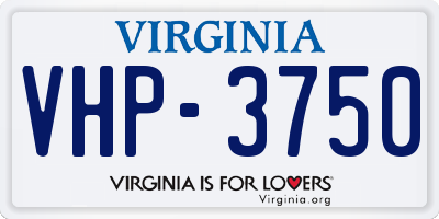 VA license plate VHP3750