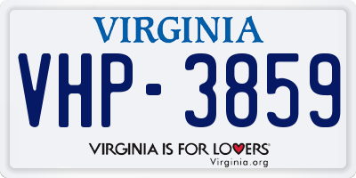 VA license plate VHP3859