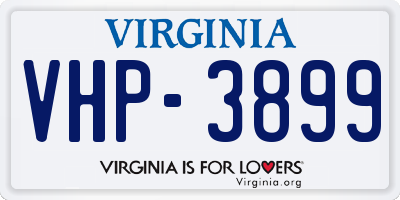 VA license plate VHP3899