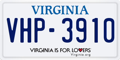 VA license plate VHP3910