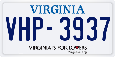 VA license plate VHP3937