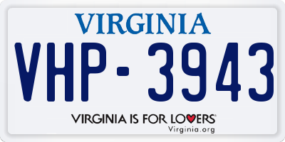VA license plate VHP3943