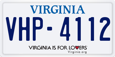 VA license plate VHP4112