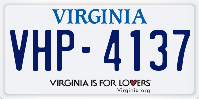 VA license plate VHP4137
