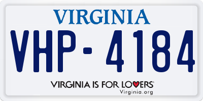 VA license plate VHP4184