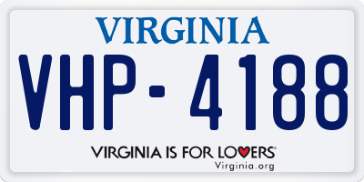 VA license plate VHP4188